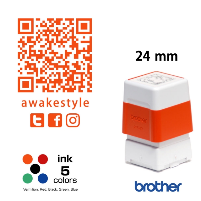 QRコード　スタンプ　qr code stamp brother 2727 type